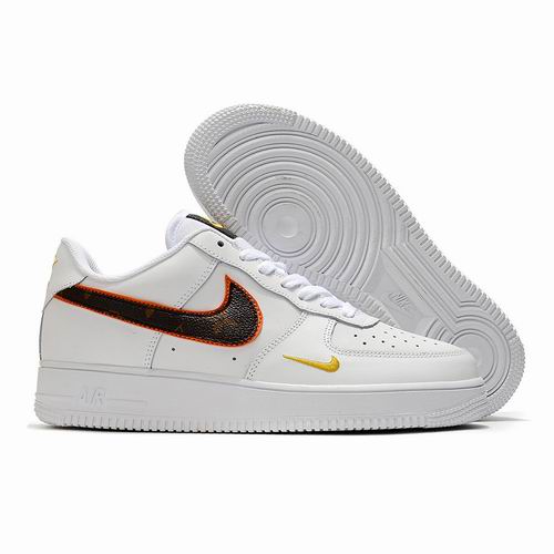 Cheap Nike Air Force 1 White Black Shoes Men and Women-79 - Click Image to Close